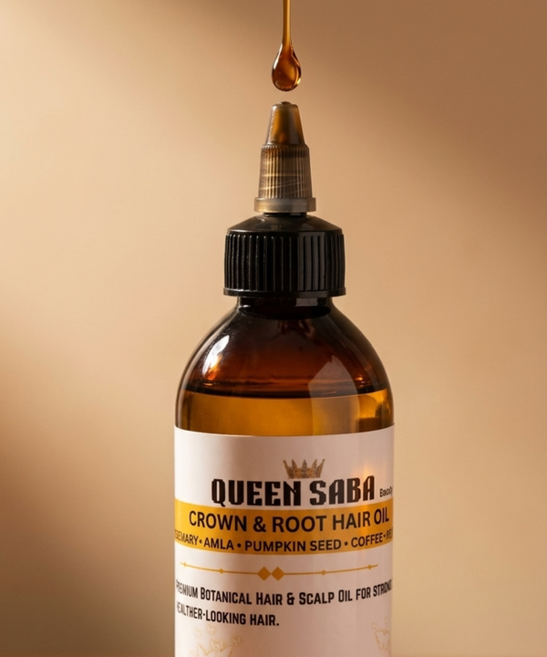 CROWN AND ROOT Strength & Help Growth Hair Oil – Rosemary, Pumpkin Seed & Amla