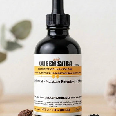 ANTIOXIDANT RICH BOTANICALS Care Hair Oil | 4 fl oz | Ethiopian Black Seed, Kororema (ኮረሪማ), Black Cardamom, Amla & Nettle | Lightweight Hair & Scalp Oil for Moisture and Shine